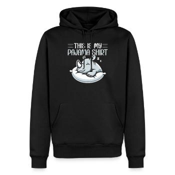 Officiel Sleeping House Rhino PJ Sleeping Nickering - Sweat à capuche Premium bio Homme - noir - Devant - Nico (187cm)