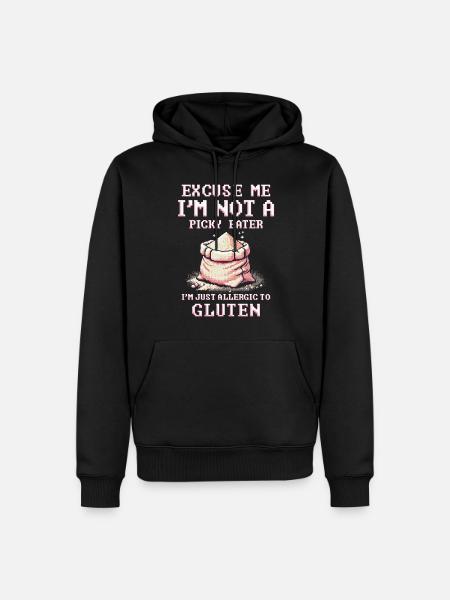 Glutenallergie Glutenunverträglichkeit - Männer Premium Bio Hoodie - Schwarz