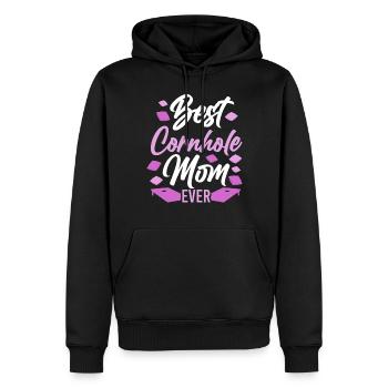 Cornhole Team Bean Bag Player - Männer Premium Bio Hoodie - Schwarz - Vorne - Nico (187cm)