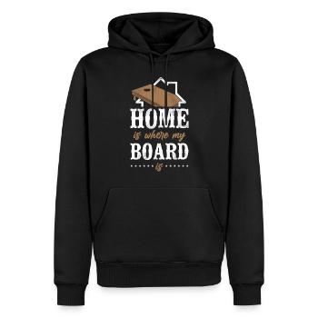 Joueur de sac de haricots de l’équipe Cornhole - Sweat à capuche Premium bio Homme - noir - Devant - Nico (187cm)