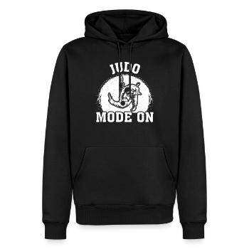 Mode Judo sur Funny Judo Fighter - Sweat à capuche Premium bio Homme - noir - Devant - Nico (187cm)