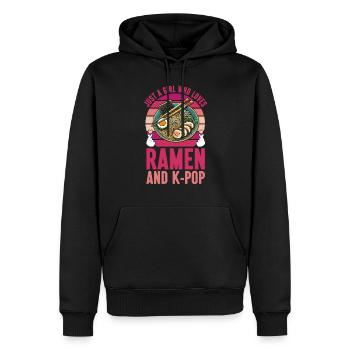 Ramen- Und K-Pop-Waren Kawaii Finger Herz - Männer Premium Bio Hoodie - Schwarz - Vorne - Nico (187cm)