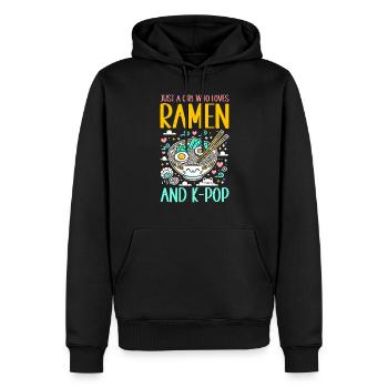 Ramen- Und K-Pop-Waren Kawaii Finger Herz - Männer Premium Bio Hoodie - Schwarz - Vorne - Nico (187cm)