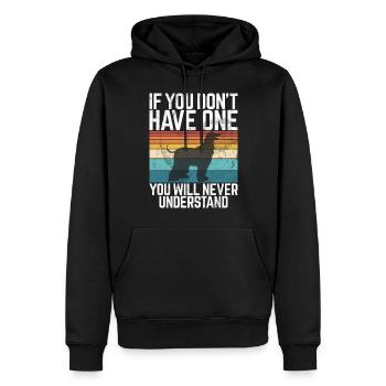 Cadeaux pour les chiens afghans - Sweat à capuche Premium bio Homme - noir - Devant - Nico (187cm)