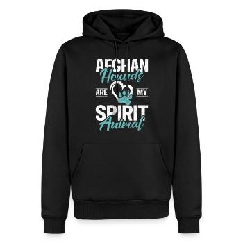 Afghan Hound Gifts - Männer Premium Bio Hoodie - Schwarz - Vorne - Nico (187cm)
