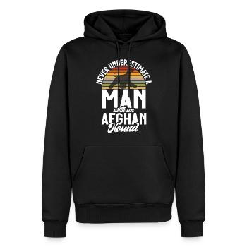 Cadeaux pour les chiens afghans - Sweat à capuche Premium bio Homme - noir - Devant - Nico (187cm)