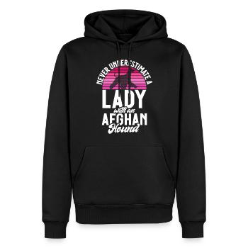 Afghan Hound Gifts - Männer Premium Bio Hoodie - Schwarz - Vorne - Nico (187cm)
