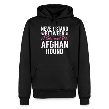Cadeaux pour les chiens afghans - Sweat à capuche Premium bio Homme - noir - Devant - Nico (187cm)
