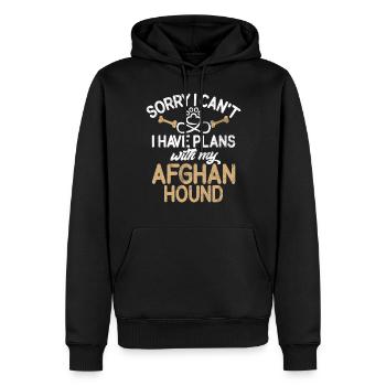 Afghan Hound Gifts - Männer Premium Bio Hoodie - Schwarz - Vorne - Nico (187cm)