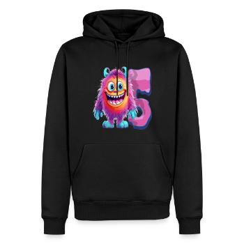 Monster Design for Kids – Five Years - Men’s Premium Organic Hoodie - black - Front - Nico (187cm)
