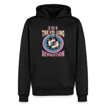 Roller Skating Skate Join The Rolling Revolution - Männer Premium Bio Hoodie - Schwarz - Vorne - Nico (187cm)