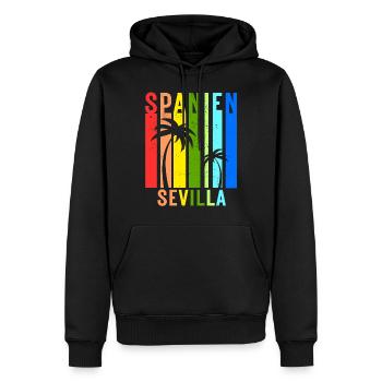 Sevilla Andalusien Spanien Urlaub Idee - Männer Premium Bio Hoodie - Schwarz - Vorne - Nico (187cm)