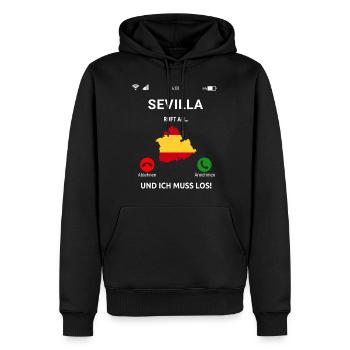 Sevilla Andalusien Spanien Urlaub Idee - Männer Premium Bio Hoodie - Schwarz - Vorne - Nico (187cm)