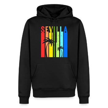 Sevilla Andalusien Spanien Urlaub Idee - Männer Premium Bio Hoodie - Schwarz - Vorne - Nico (187cm)