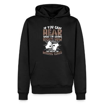ASL Dolmetscher Gebärdensprache - Männer Premium Bio Hoodie - Schwarz - Vorne - Nico (187cm)