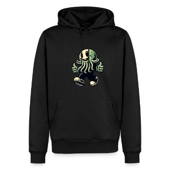 Drôle Heureux Cthulhu Drôle Cthulhu - Sweat à capuche Premium bio Homme - noir - Devant - Nico (187cm)