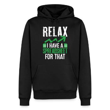 Entspannen Sie sich, ich habe eine Tabelle für diesen lustigen CPA - Männer Premium Bio Hoodie - Schwarz - Vorne - Nico (187cm)
