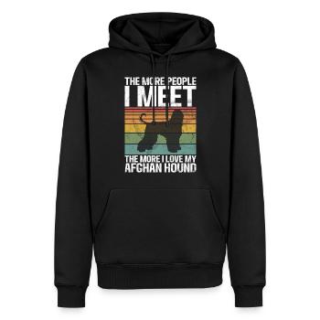 Cadeaux pour les chiens afghans - Sweat à capuche Premium bio Homme - noir - Devant - Nico (187cm)