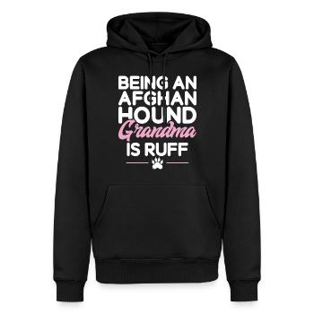 Afghan Hound Gifts - Männer Premium Bio Hoodie - Schwarz - Vorne - Nico (187cm)