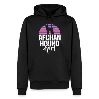 Afghan Hound Gifts - Männer Premium Bio Hoodie - Schwarz - Vorne - Nico (187cm)