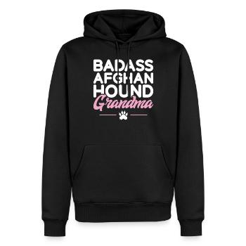 Afghan Hound Gifts - Männer Premium Bio Hoodie - Schwarz - Vorne - Nico (187cm)