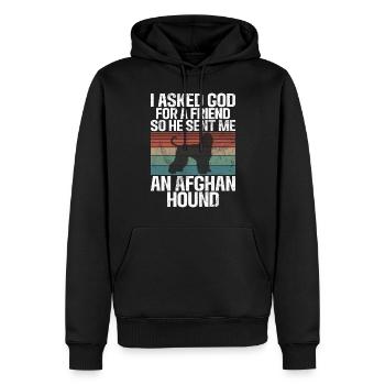 Cadeaux pour les chiens afghans - Sweat à capuche Premium bio Homme - noir - Devant - Nico (187cm)