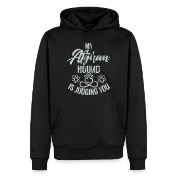 Cadeaux pour les chiens afghans - Sweat à capuche Premium bio Homme - noir - Devant - Nico (187cm)