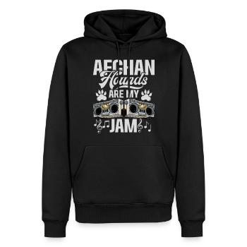 Afghan Hound Gifts - Männer Premium Bio Hoodie - Schwarz - Vorne - Nico (187cm)