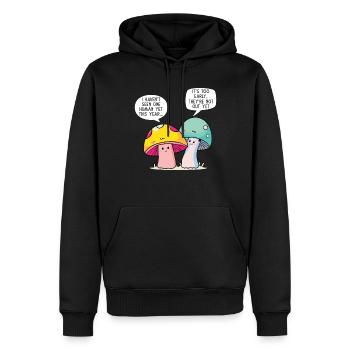 Wildpilz Und Mond Keine Zeit, Ich Suche - Männer Premium Bio Hoodie - Schwarz - Vorne - Nico (187cm)