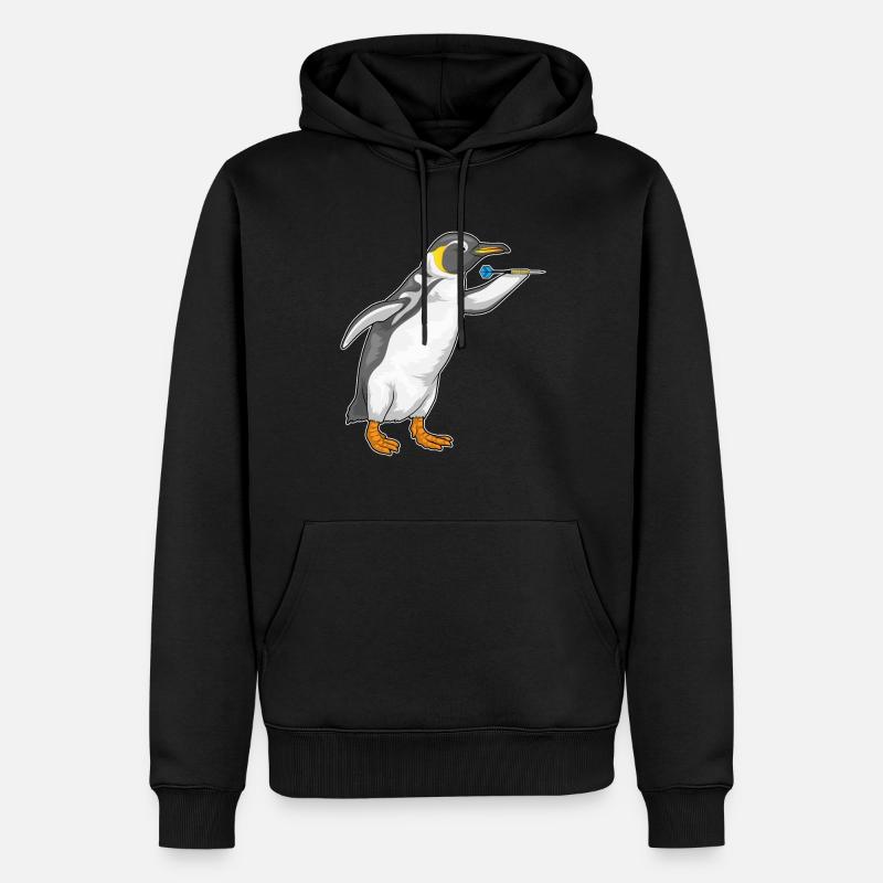 Pingouin Dart Dart - Sweat à capuche Premium bio Homme - noir