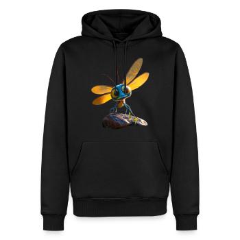 Libelle Dragonfly Bunte Flügel Süße Libellen - Männer Premium Bio Hoodie - Schwarz - Vorne - Nico (187cm)