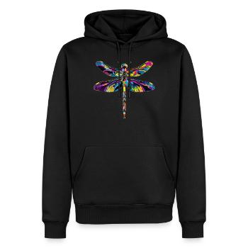Libelle Dragonfly Bunte Flügel Süße Libellen - Männer Premium Bio Hoodie - Schwarz - Vorne - Nico (187cm)