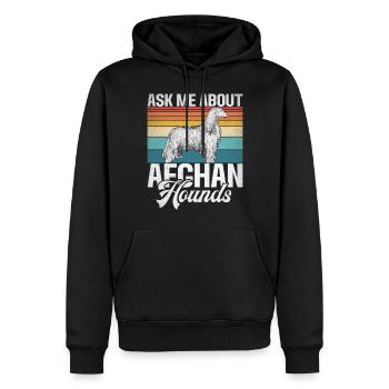 Afghan Hound Gifts - Männer Premium Bio Hoodie - Schwarz - Vorne - Nico (187cm)