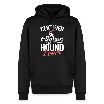 Afghan Hound Gifts - Männer Premium Bio Hoodie - Schwarz - Vorne - Nico (187cm)