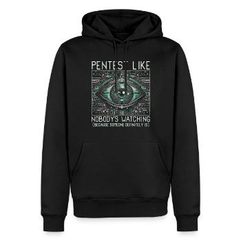 Penetrationstester Pentest like nobody's watching - Männer Premium Bio Hoodie - Schwarz - Vorne - Nico (187cm)