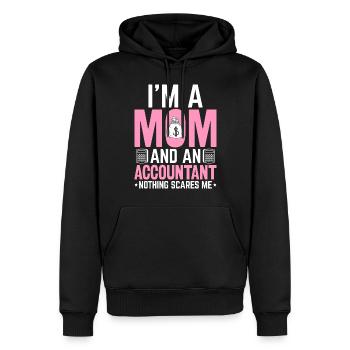 Ich bin eine Mutter und ein Buchhalter Lustige Mutter CPA - Männer Premium Bio Hoodie - Schwarz - Vorne - Nico (187cm)