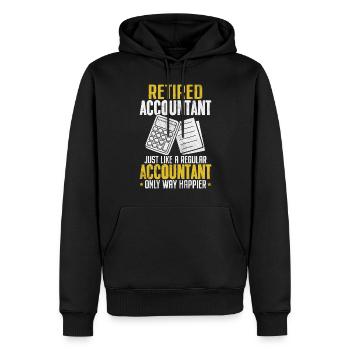 Buchhalter im Ruhestand Lustiger Buchhalter Buchhalter Buchhalter - Männer Premium Bio Hoodie - Schwarz - Vorne - Nico (187cm)
