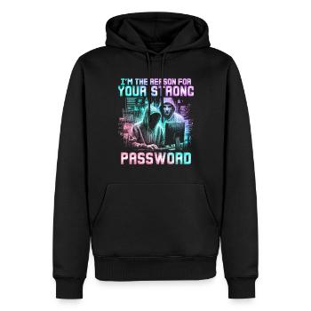 Pénétrationstesteur Testeur d’intrusion - Sweat à capuche Premium bio Homme - noir - Devant - Nico (187cm)