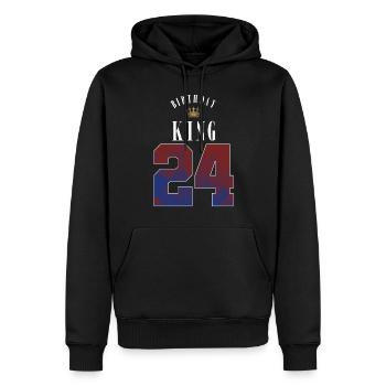 Birthday King 24 Years 24th Birthday Gift - Men’s Premium Organic Hoodie - black - Front - Nico (187cm)