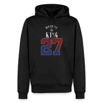 Birthday King 27 Years 27th Birthday Gift - Men’s Premium Organic Hoodie - black - Front - Nico (187cm)