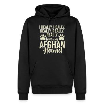 Cadeaux pour les chiens afghans - Sweat à capuche Premium bio Homme - noir - Devant - Nico (187cm)