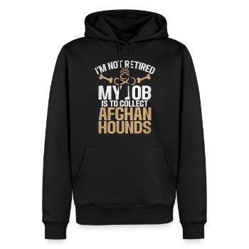 Afghan Hound Gifts - Männer Premium Bio Hoodie - Schwarz - Vorne - Nico (187cm)