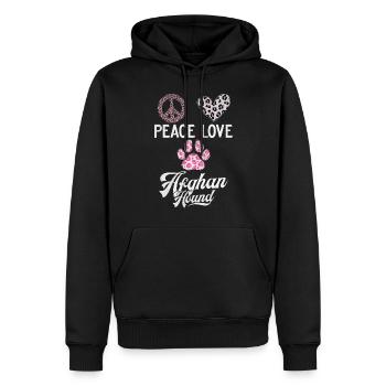 Afghan Hound Gifts - Männer Premium Bio Hoodie - Schwarz - Vorne - Nico (187cm)