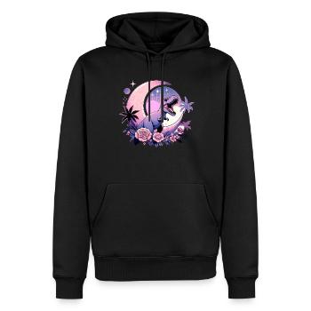 Pastel Goth T-Rex Kawaii Aesthetic Creepy - Men’s Premium Organic Hoodie - black - Front - Nico (187cm)