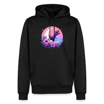 Pastel Goth T-Rex Kawaii Aesthetic Creepy - Men’s Premium Organic Hoodie - black - Front - Nico (187cm)