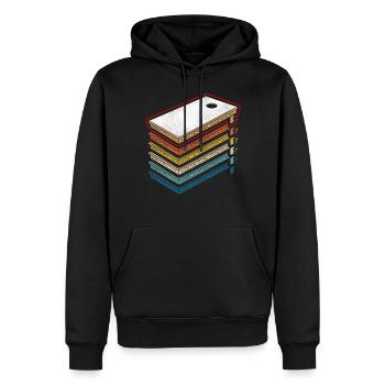 Cornhole Team Bean Bag Player - Männer Premium Bio Hoodie - Schwarz - Vorne - Nico (187cm)