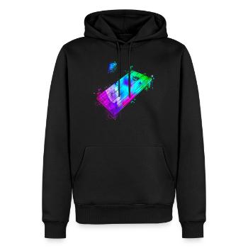 Cornhole Team Bean Bag Player - Männer Premium Bio Hoodie - Schwarz - Vorne - Nico (187cm)