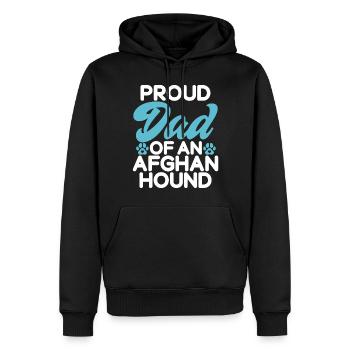 Afghan Hound Gifts - Männer Premium Bio Hoodie - Schwarz - Vorne - Nico (187cm)