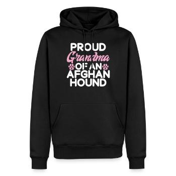 Afghan Hound Gifts - Männer Premium Bio Hoodie - Schwarz - Vorne - Nico (187cm)