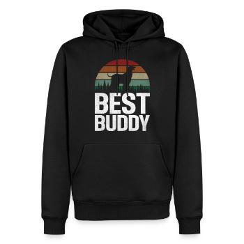 Afghan Hound Gifts - Männer Premium Bio Hoodie - Schwarz - Vorne - Nico (187cm)
